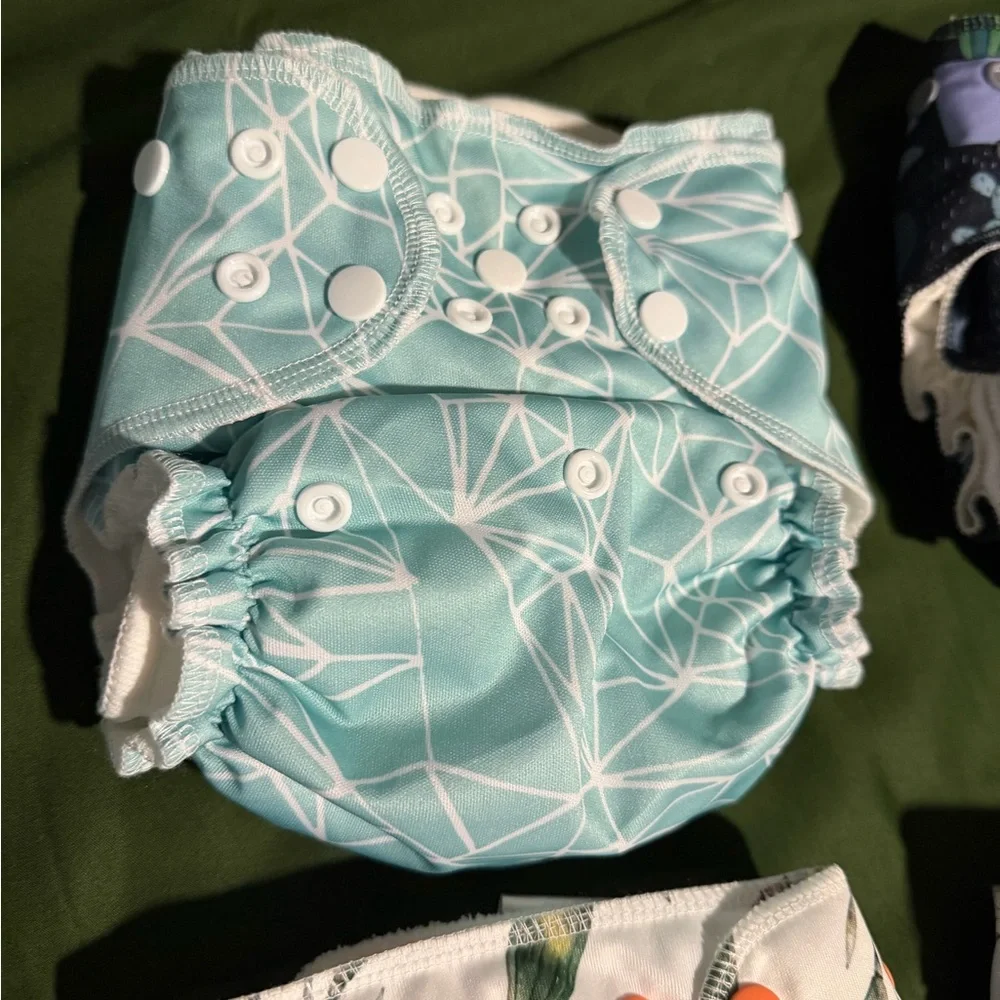 Brand New HappyBeeHind 100% Cotton AIO Cloth Diaper Set